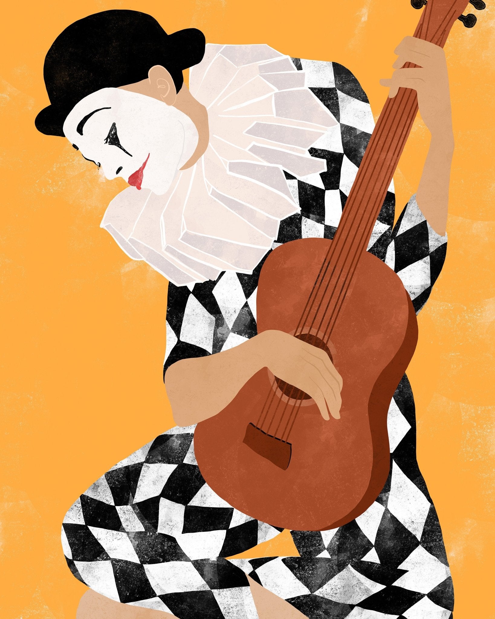 Harlequin Guitar Player