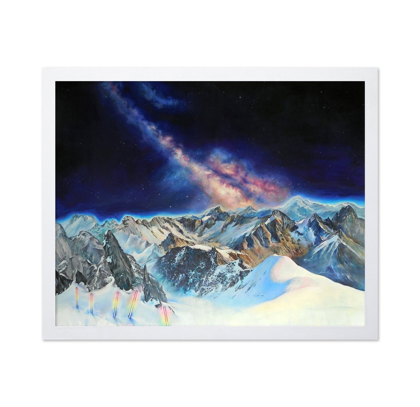 Galactic Sky Over Snowy Mountains