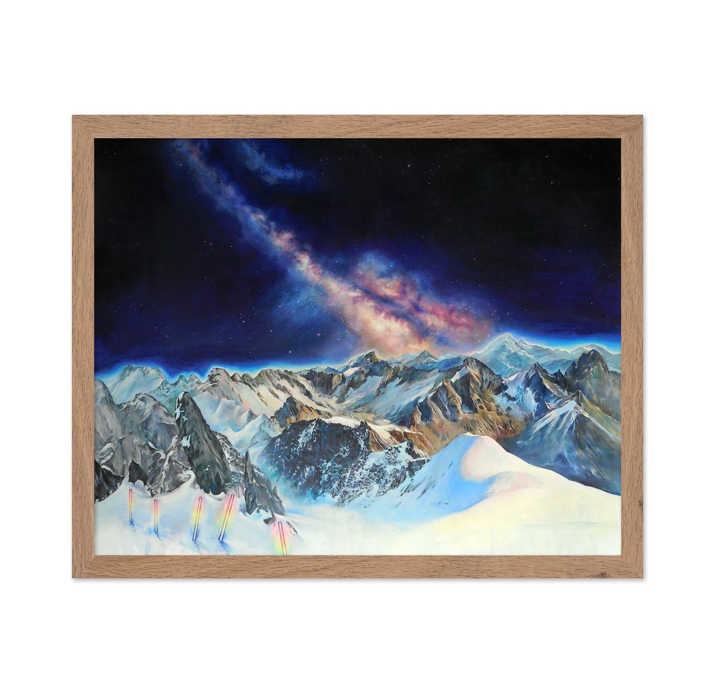 Galactic Sky Over Snowy Mountains