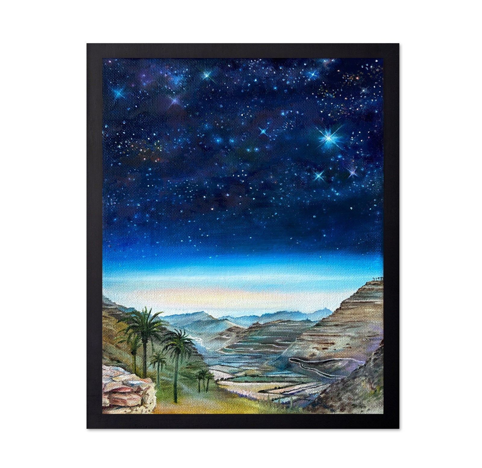 Starry Sky Over Desert Valley