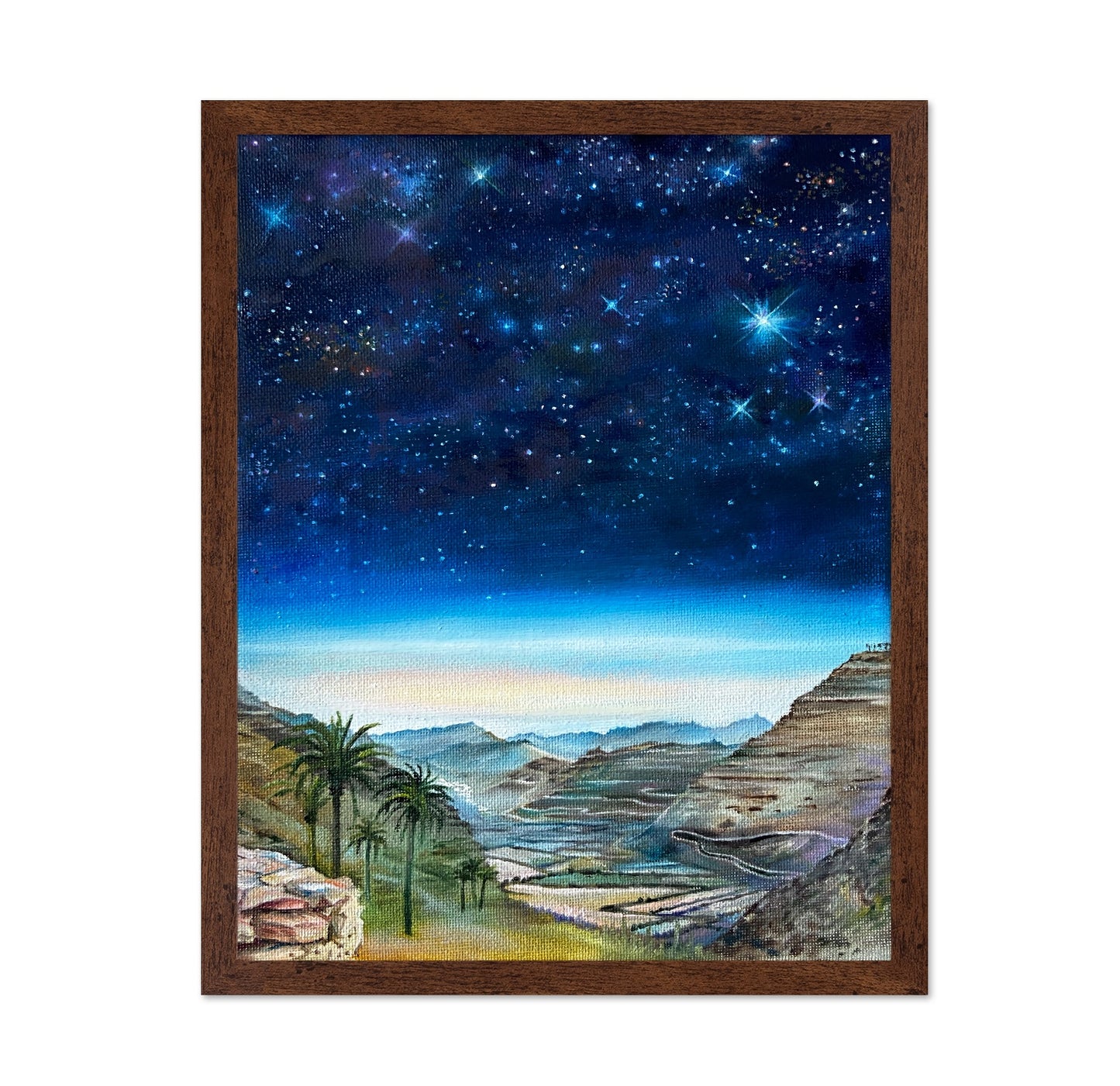 Starry Sky Over Desert Valley