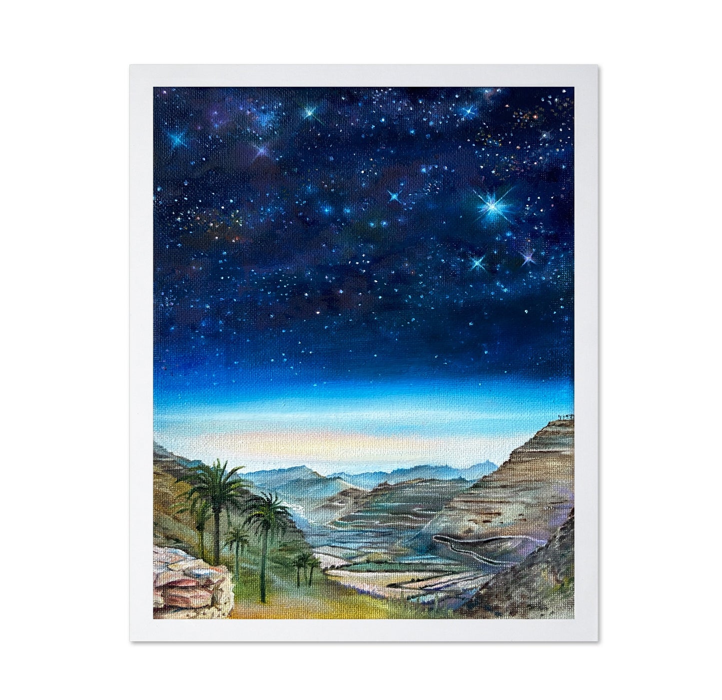 Starry Sky Over Desert Valley