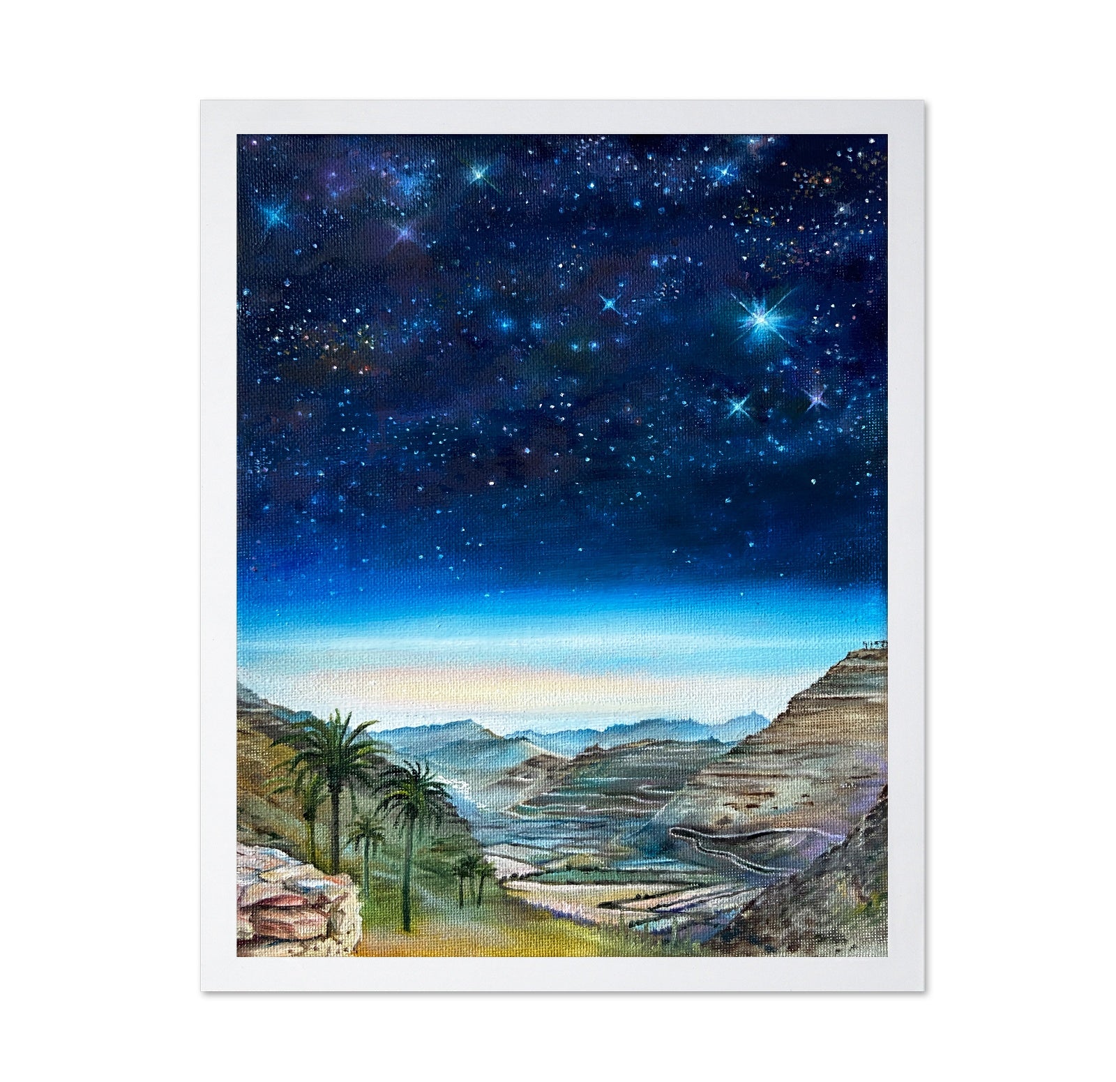 Starry Sky Over Desert Valley