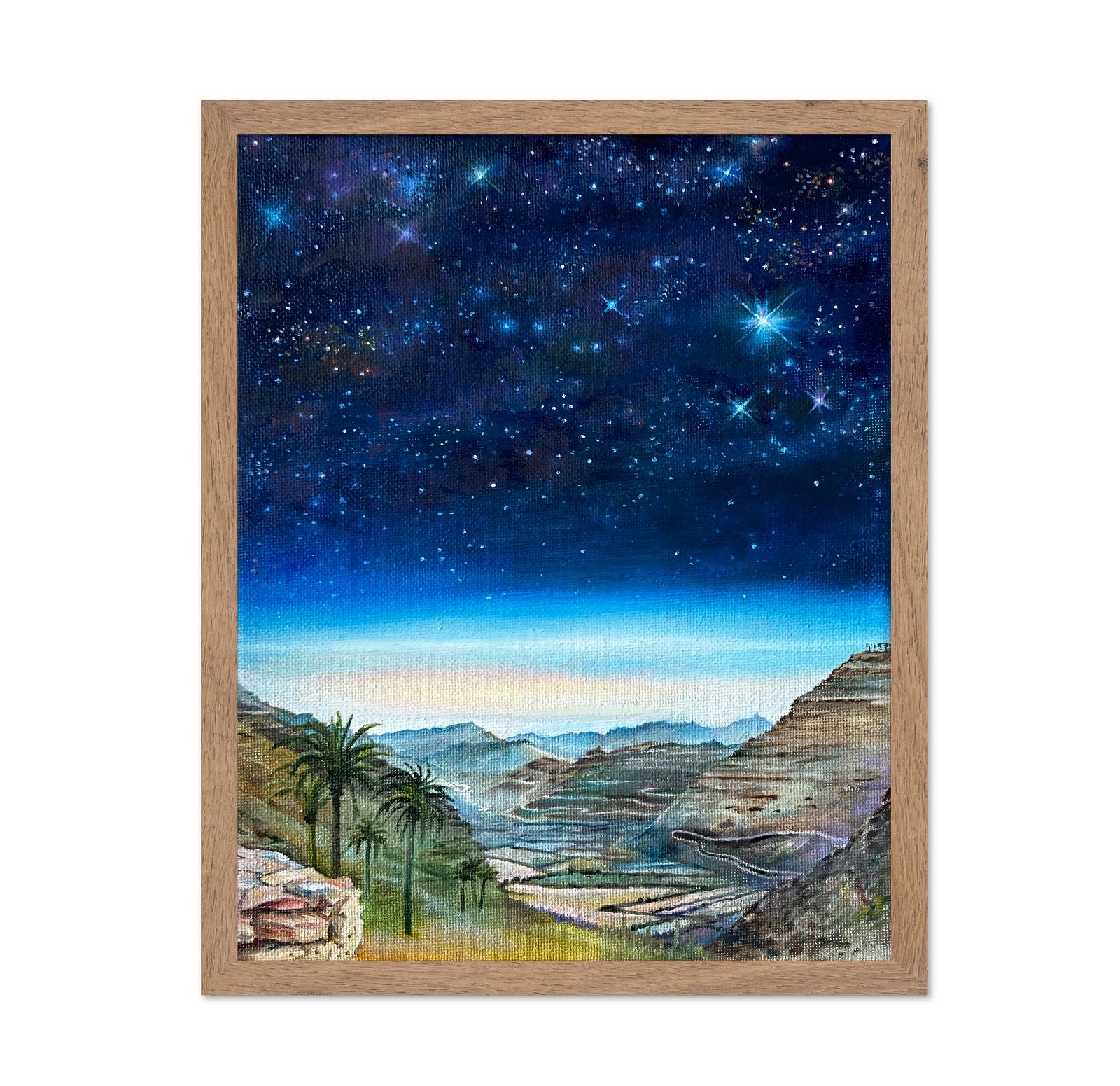 Starry Sky Over Desert Valley