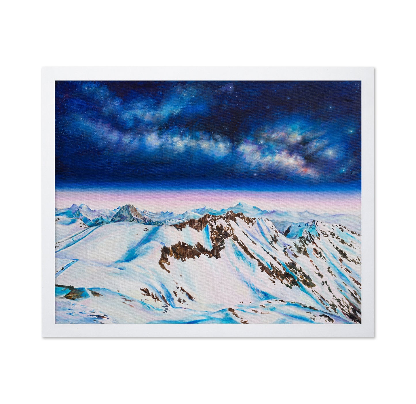 Milky Way Over Snow Peaks