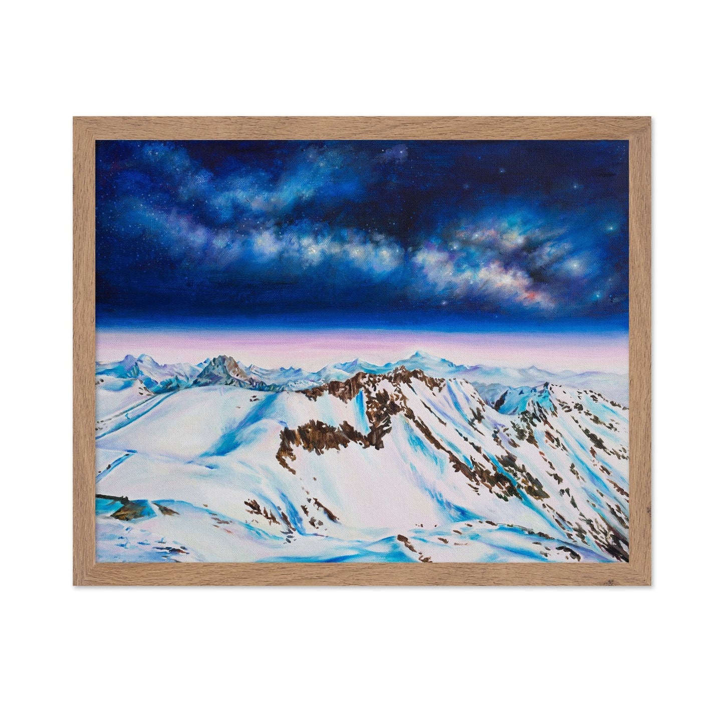 Milky Way Over Snow Peaks