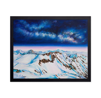 Milky Way Over Snow Peaks