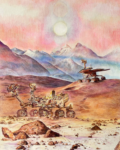 Mars Rovers at Twin Suns