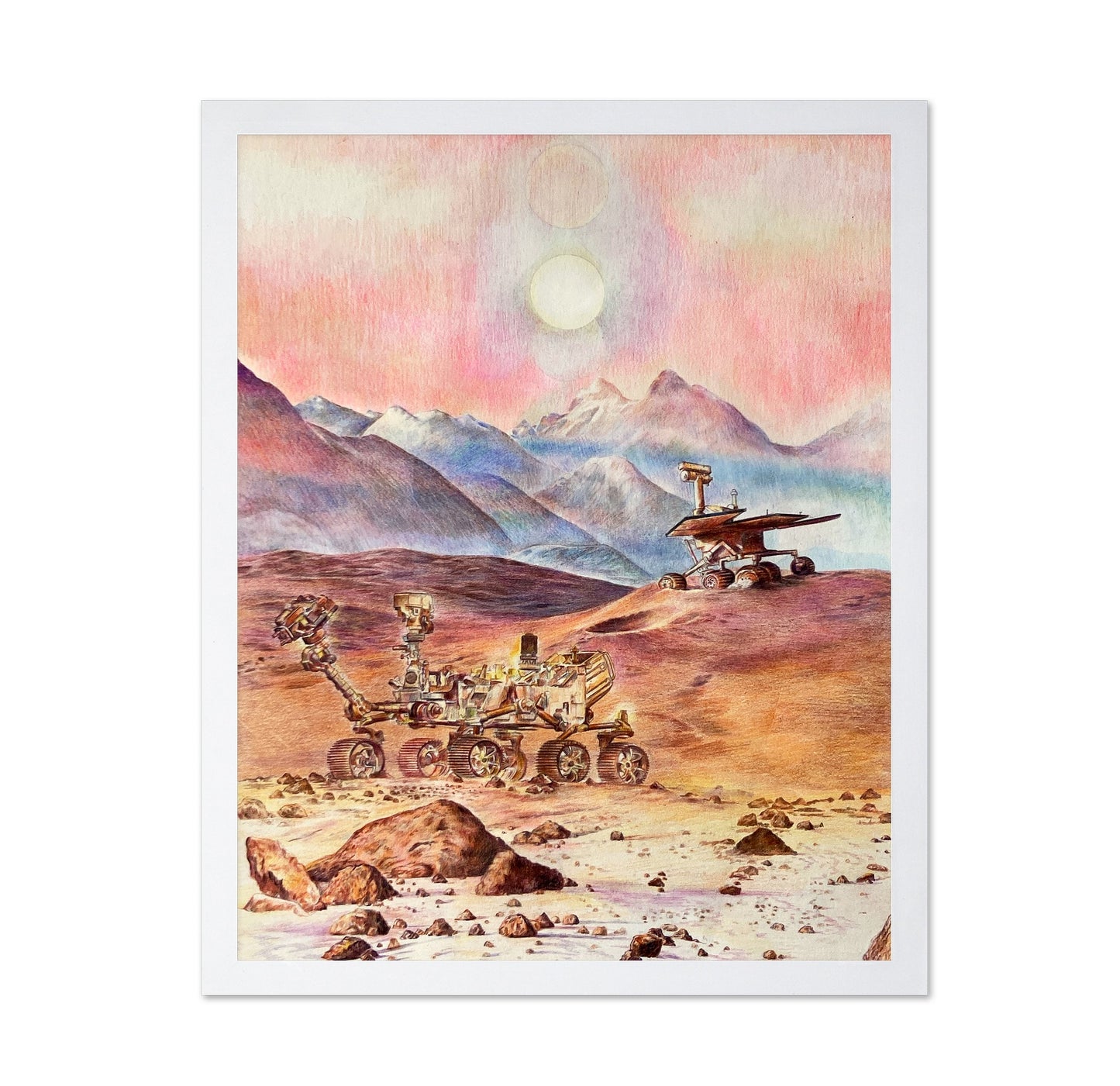 Mars Rovers at Twin Suns