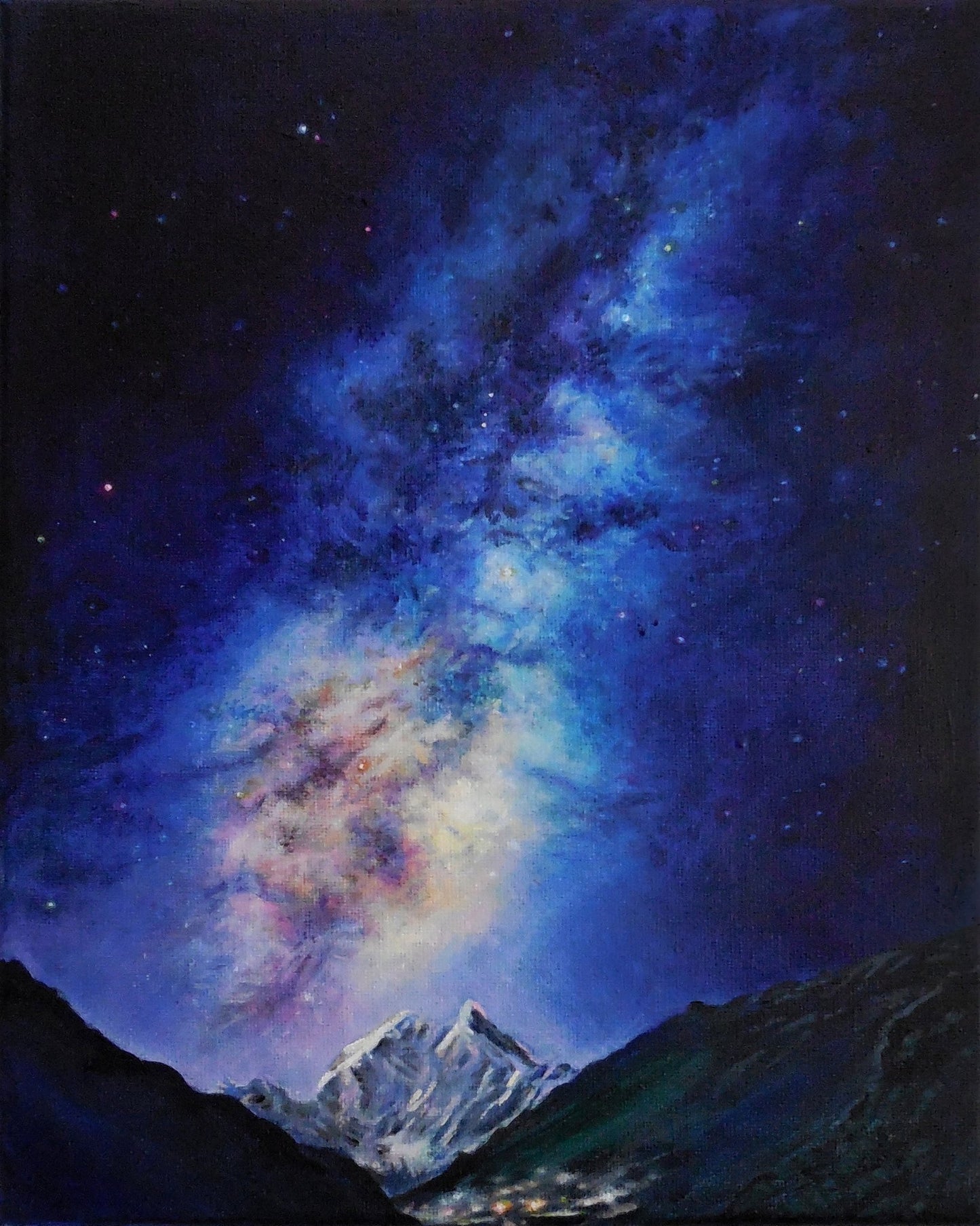 Milky Way Over Mountain Peaks No2