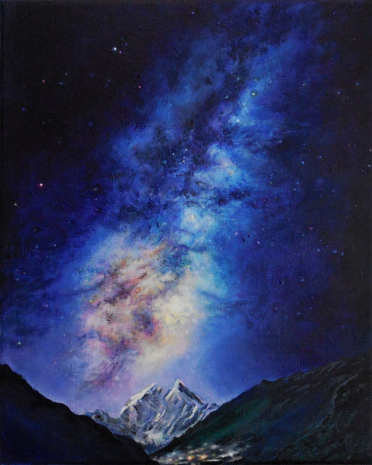 Milky Way Over Mountain Peaks No2