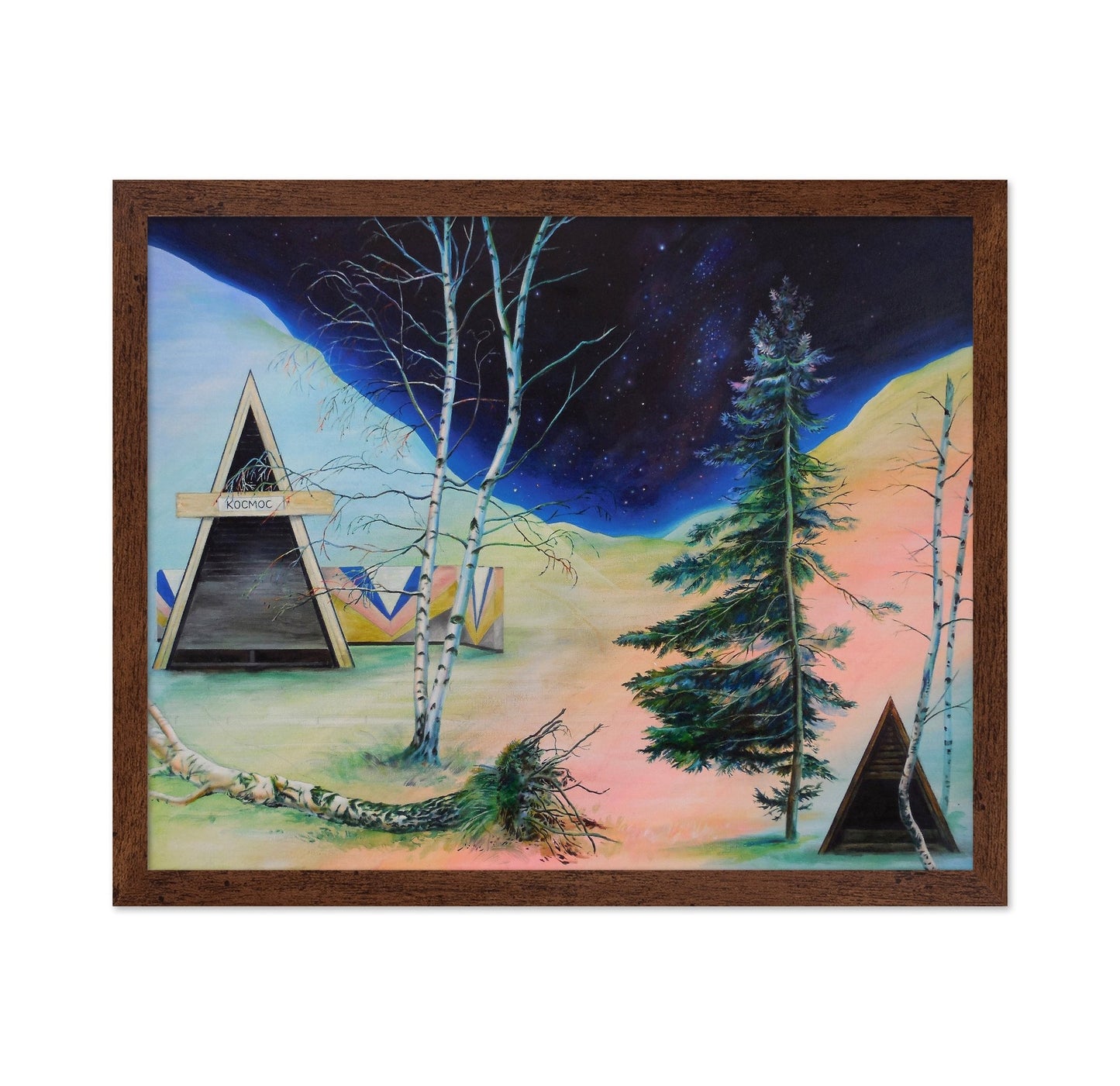 Cosmic Camp Under Starry Sky