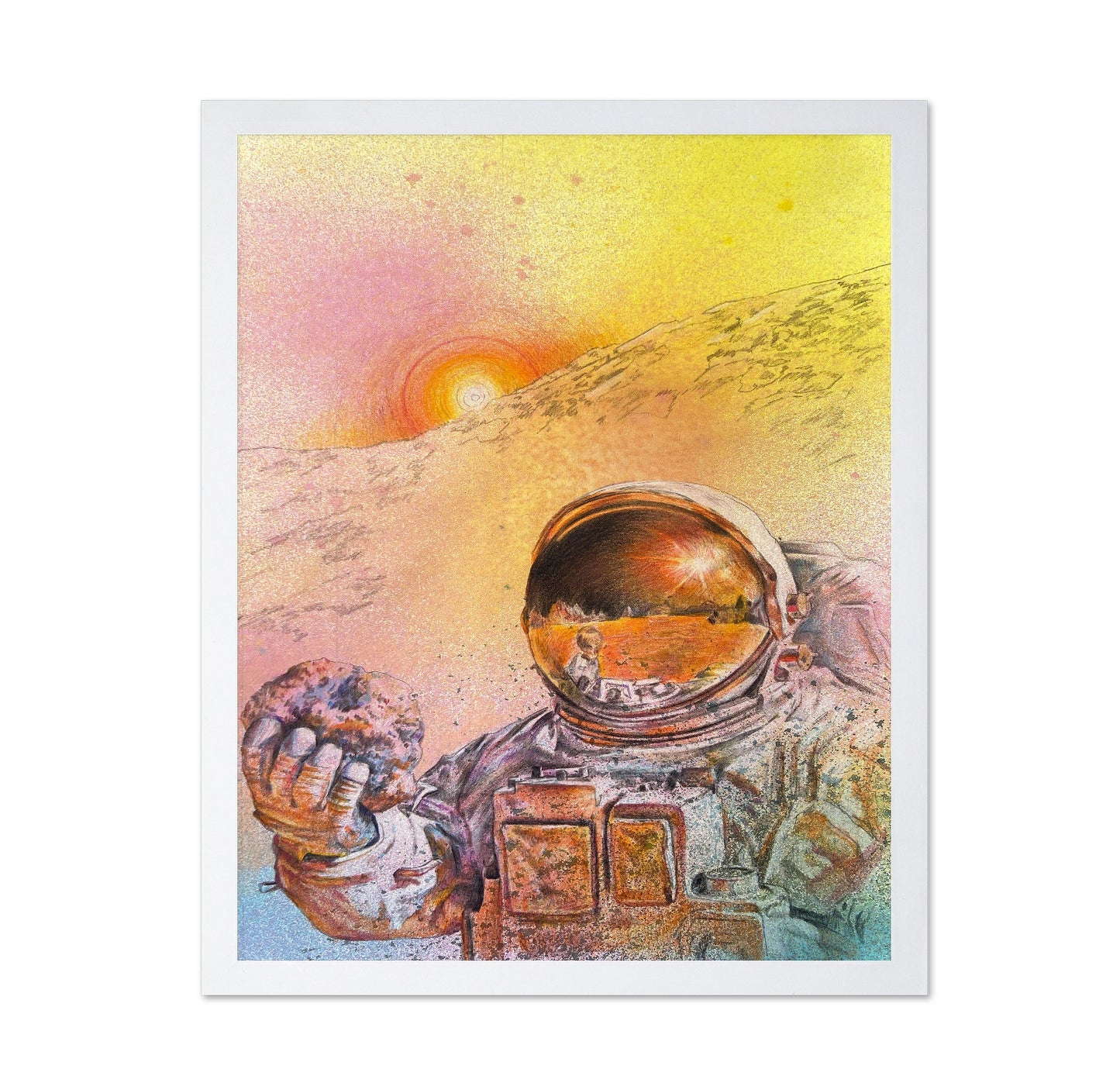 Astronaut Holding Alien Terrain