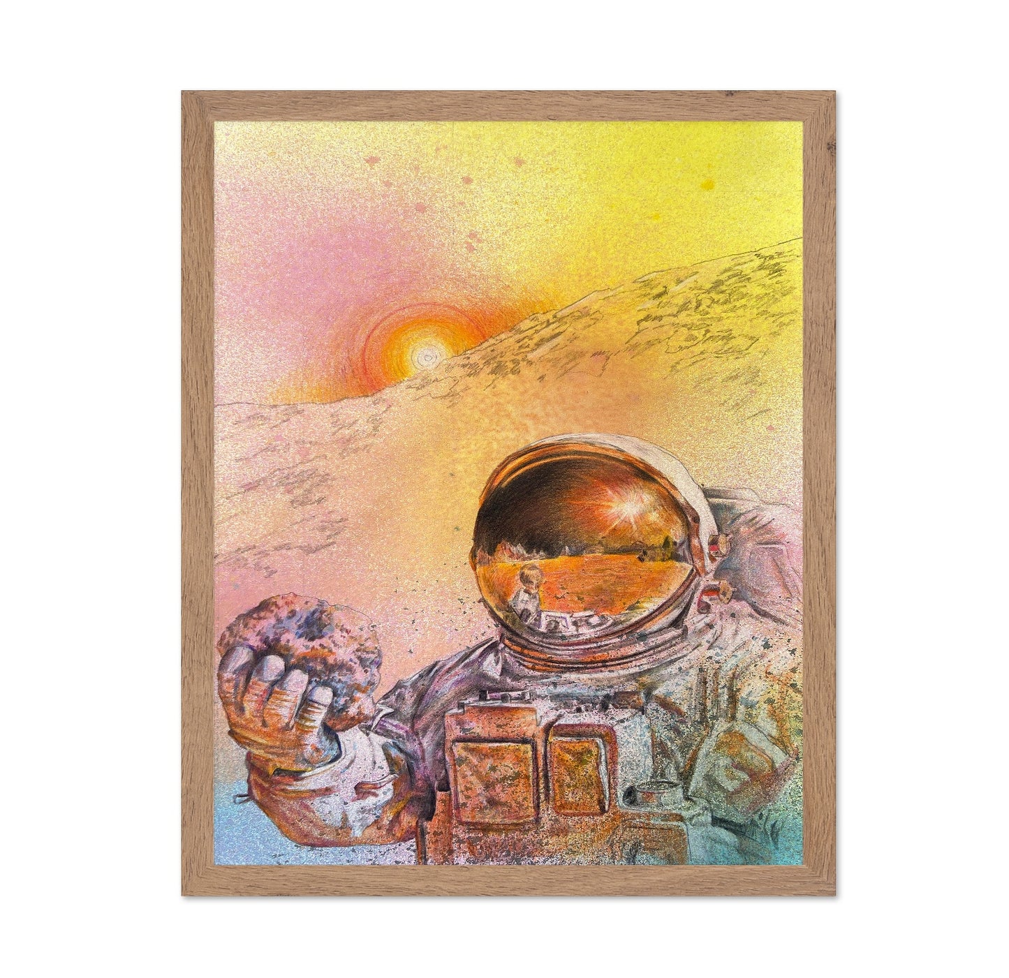 Astronaut Holding Alien Terrain