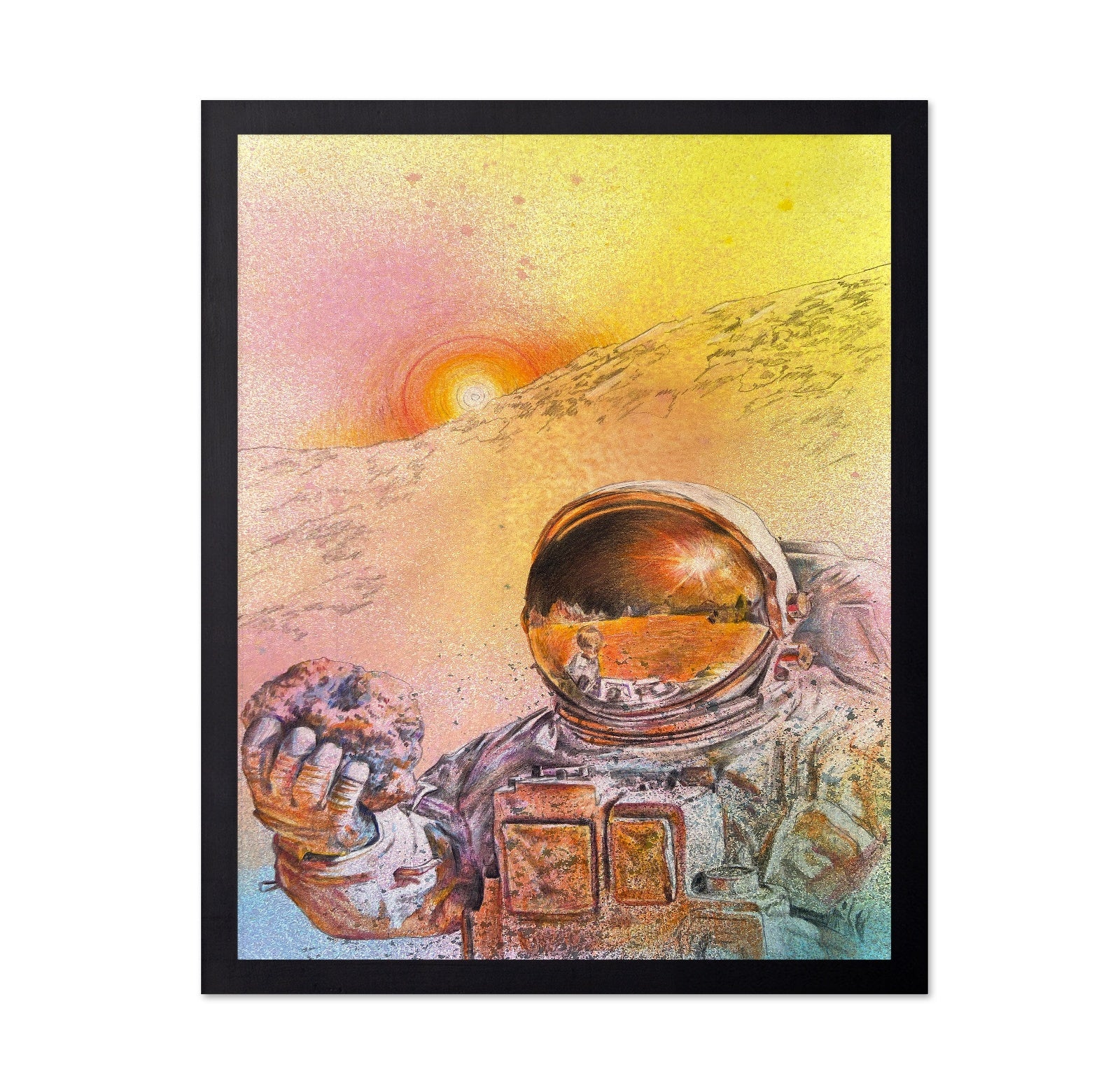 Astronaut Holding Alien Terrain