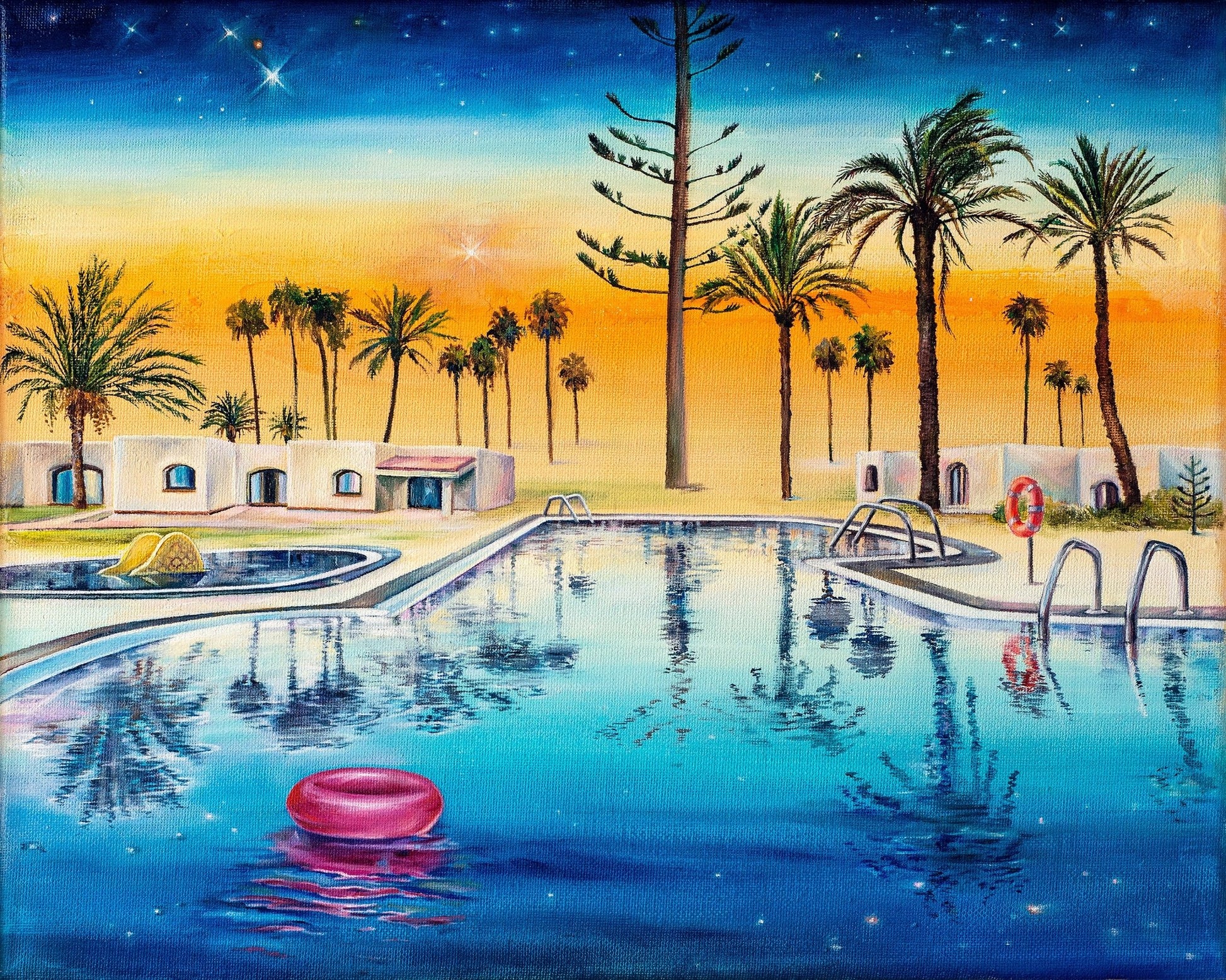 Sunset Poolside Oasis