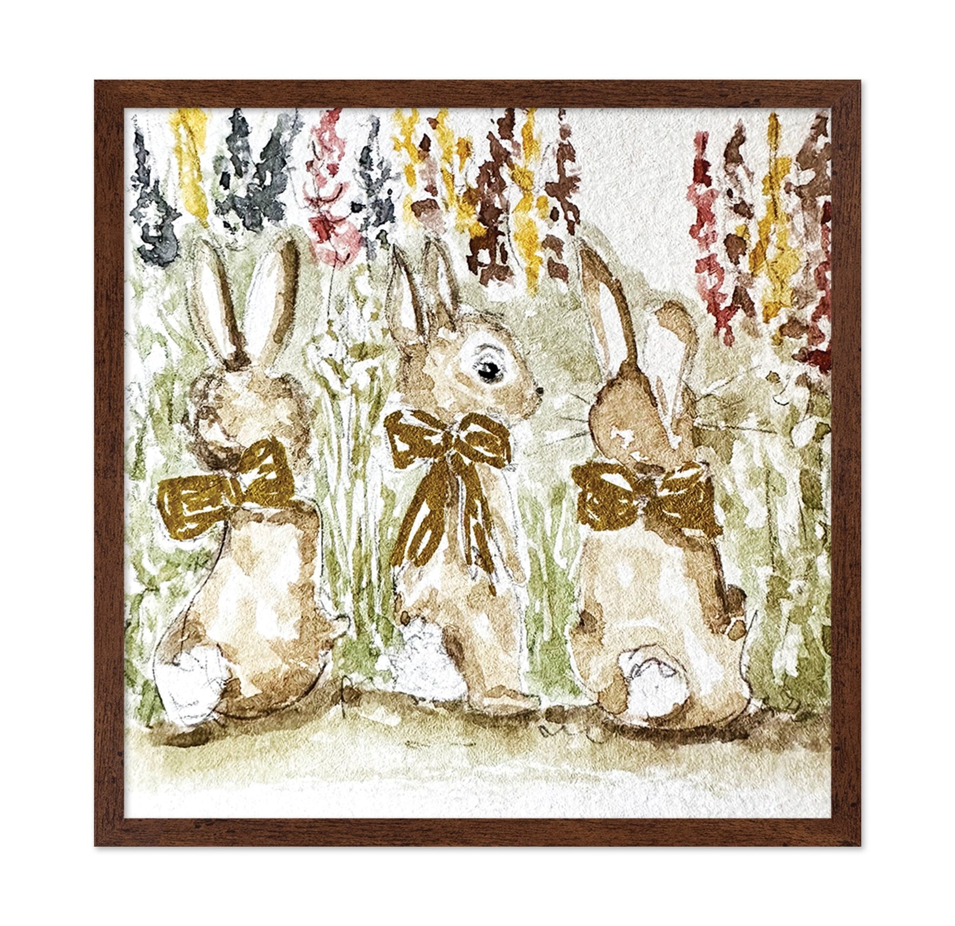 Whimsical Bunnies with Bows