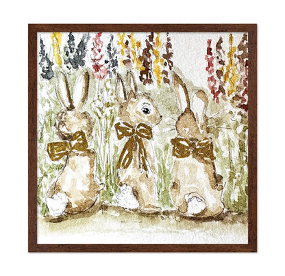 Whimsical Bunnies with Bows