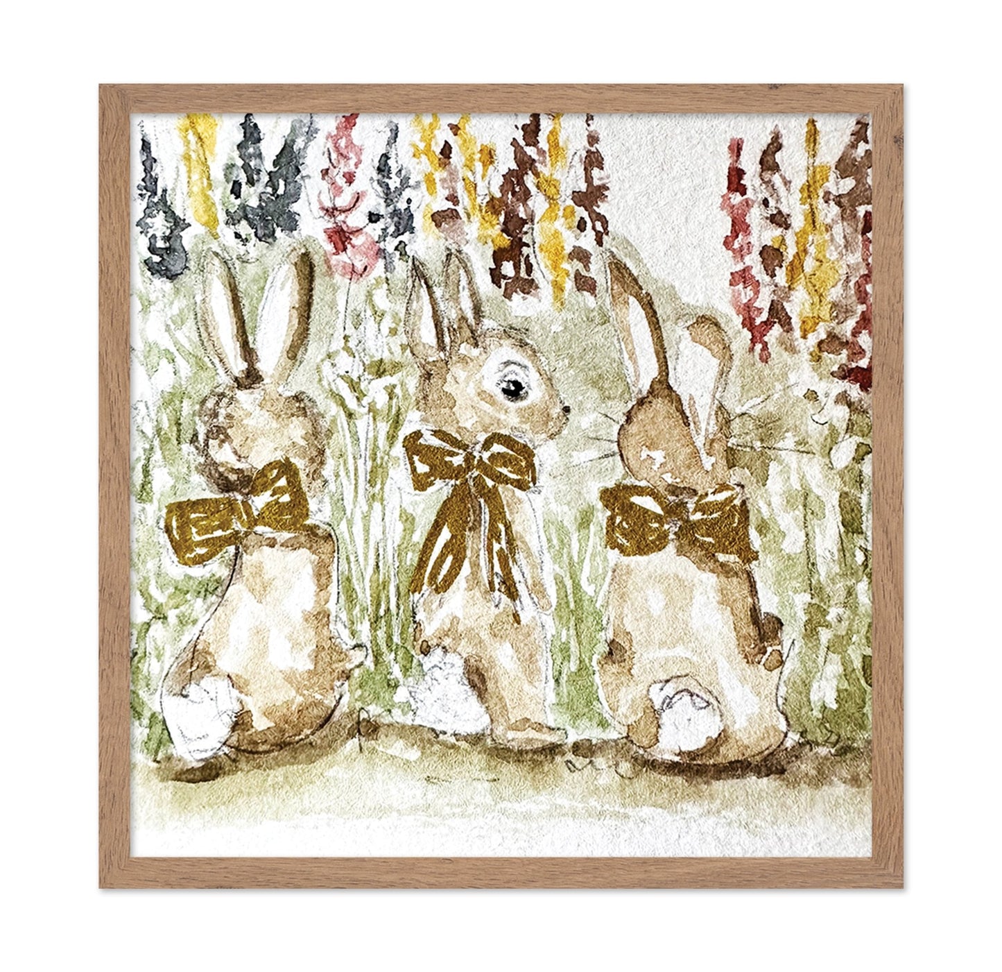 Whimsical Bunnies with Bows