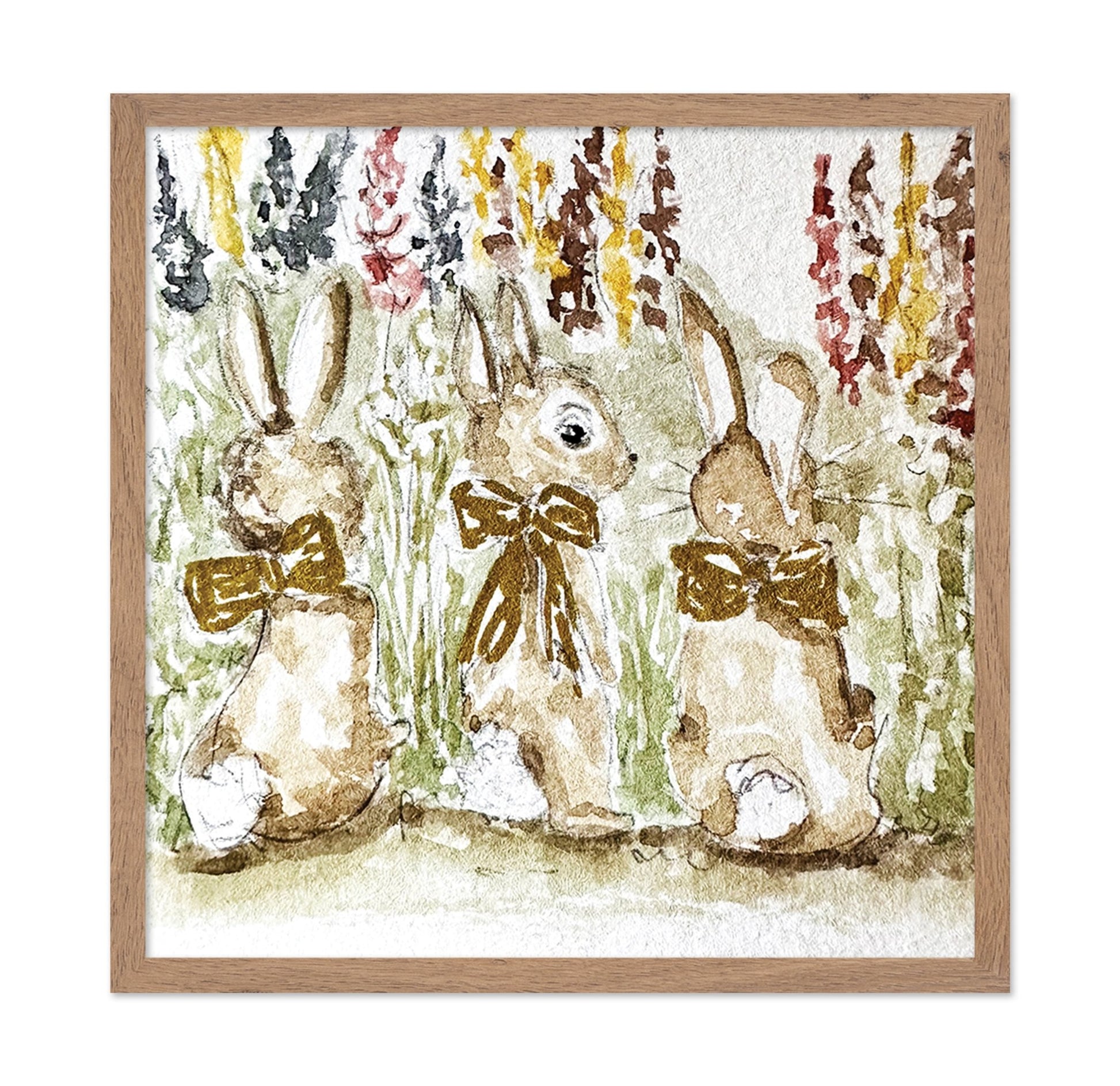 Whimsical Bunnies with Bows