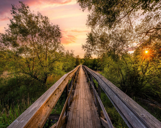 Wooden Bridge Sunset