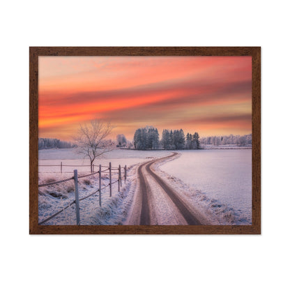 Winter Sunset Path