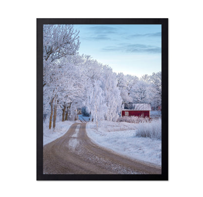 Snowy Country Road