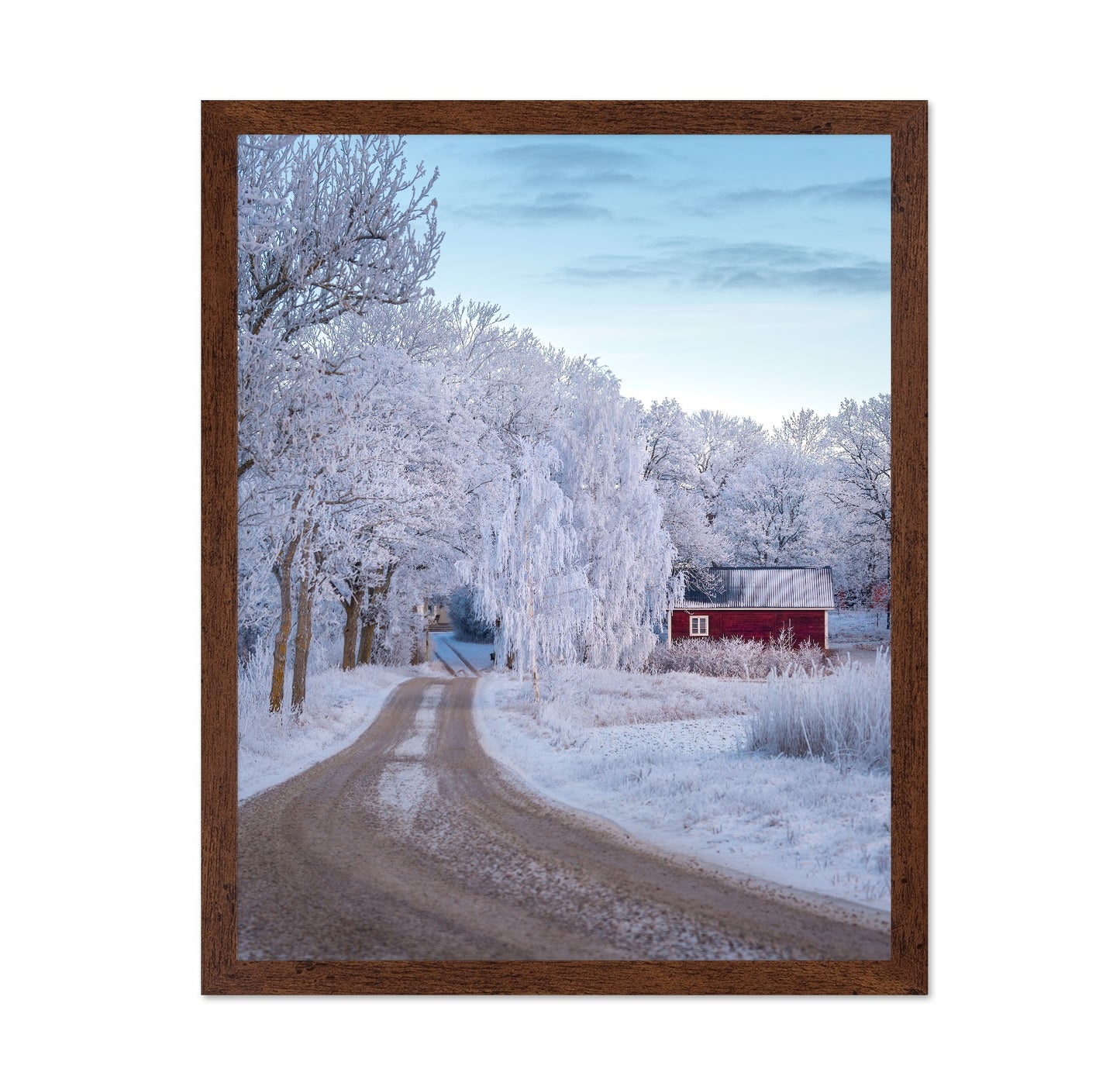 Snowy Country Road
