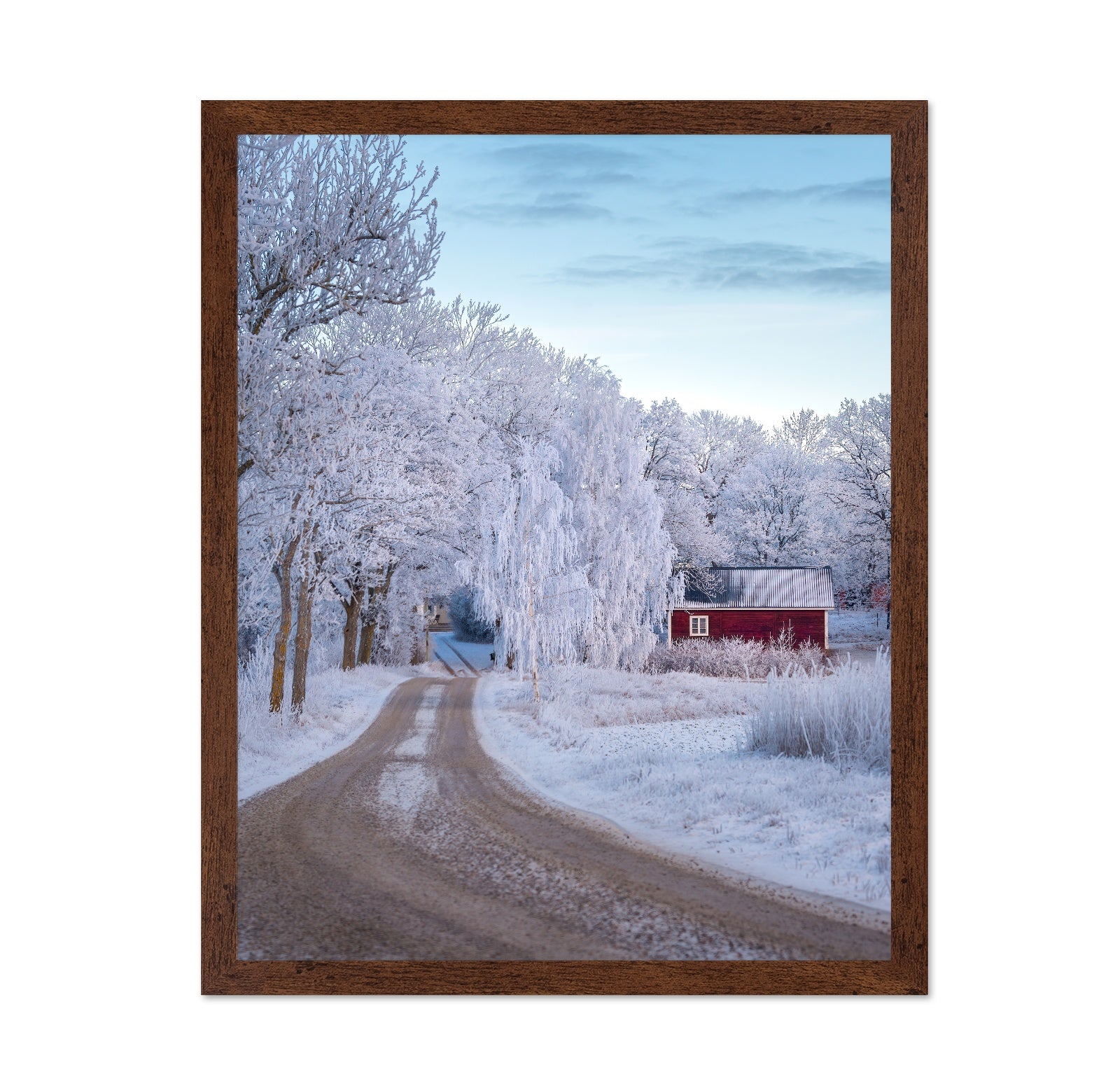 Snowy Country Road