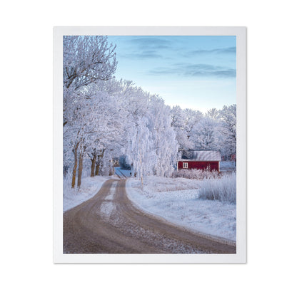 Snowy Country Road