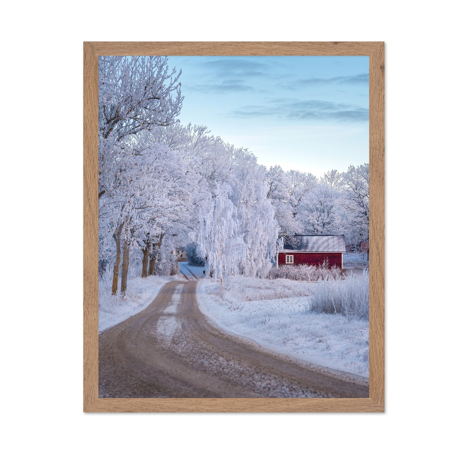 Snowy Country Road