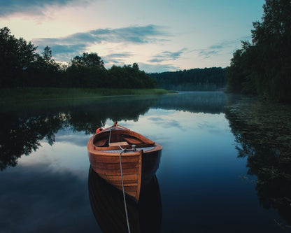 Lake Boat Reflection