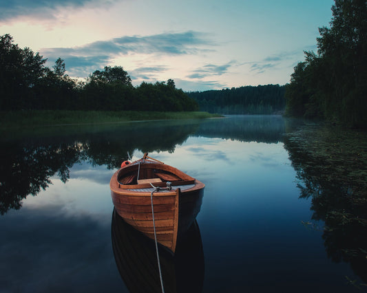 Lake Boat Reflection