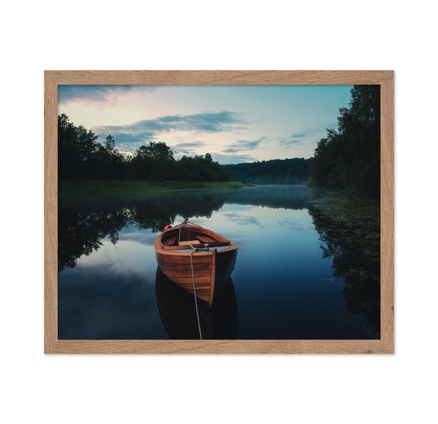 Lake Boat Reflection