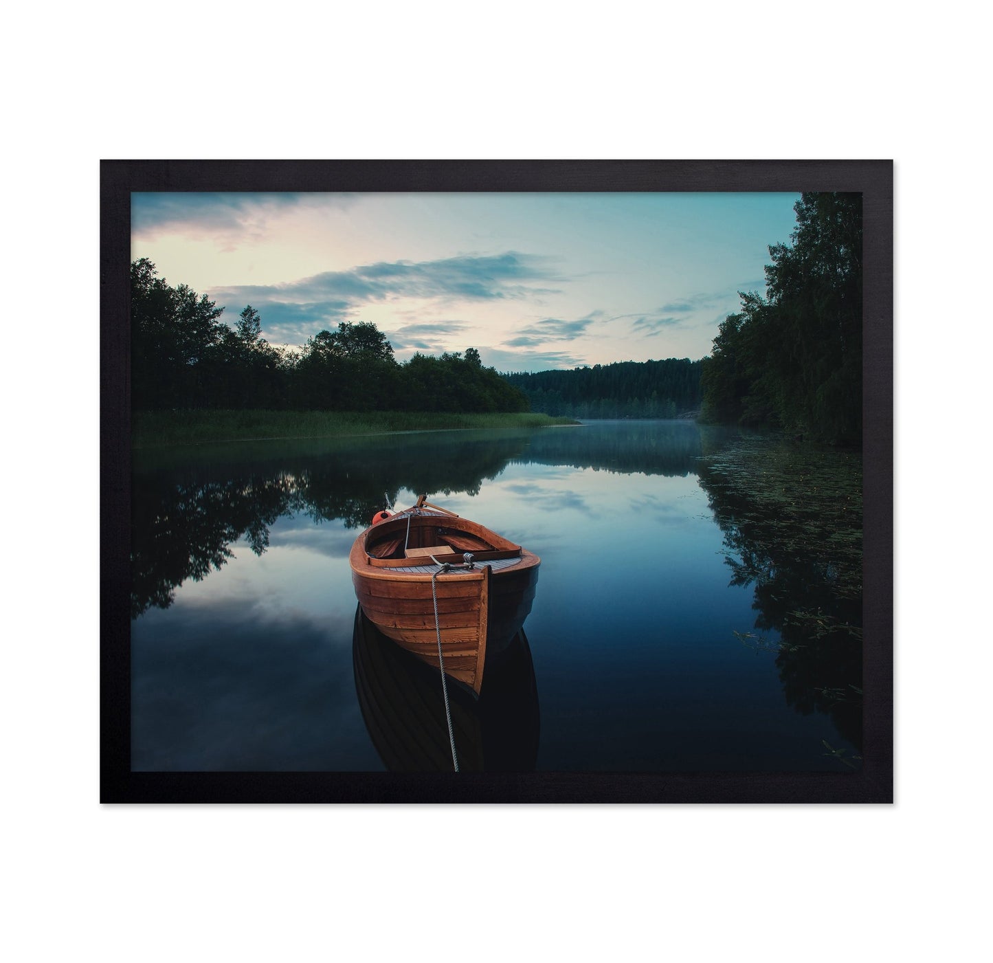 Lake Boat Reflection