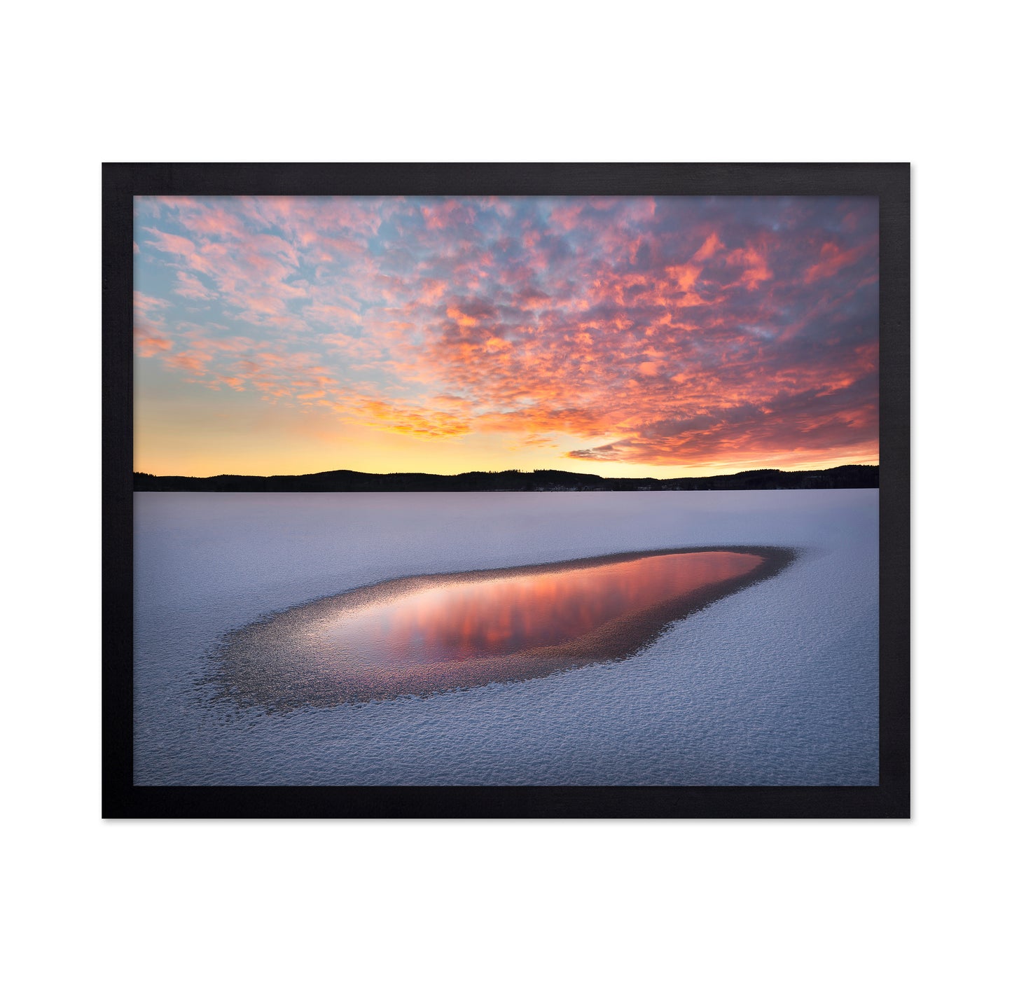 Frozen Lake Sunset