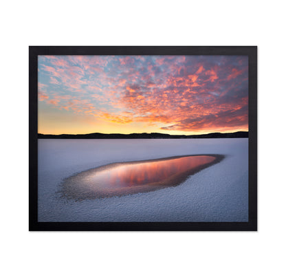 Frozen Lake Sunset