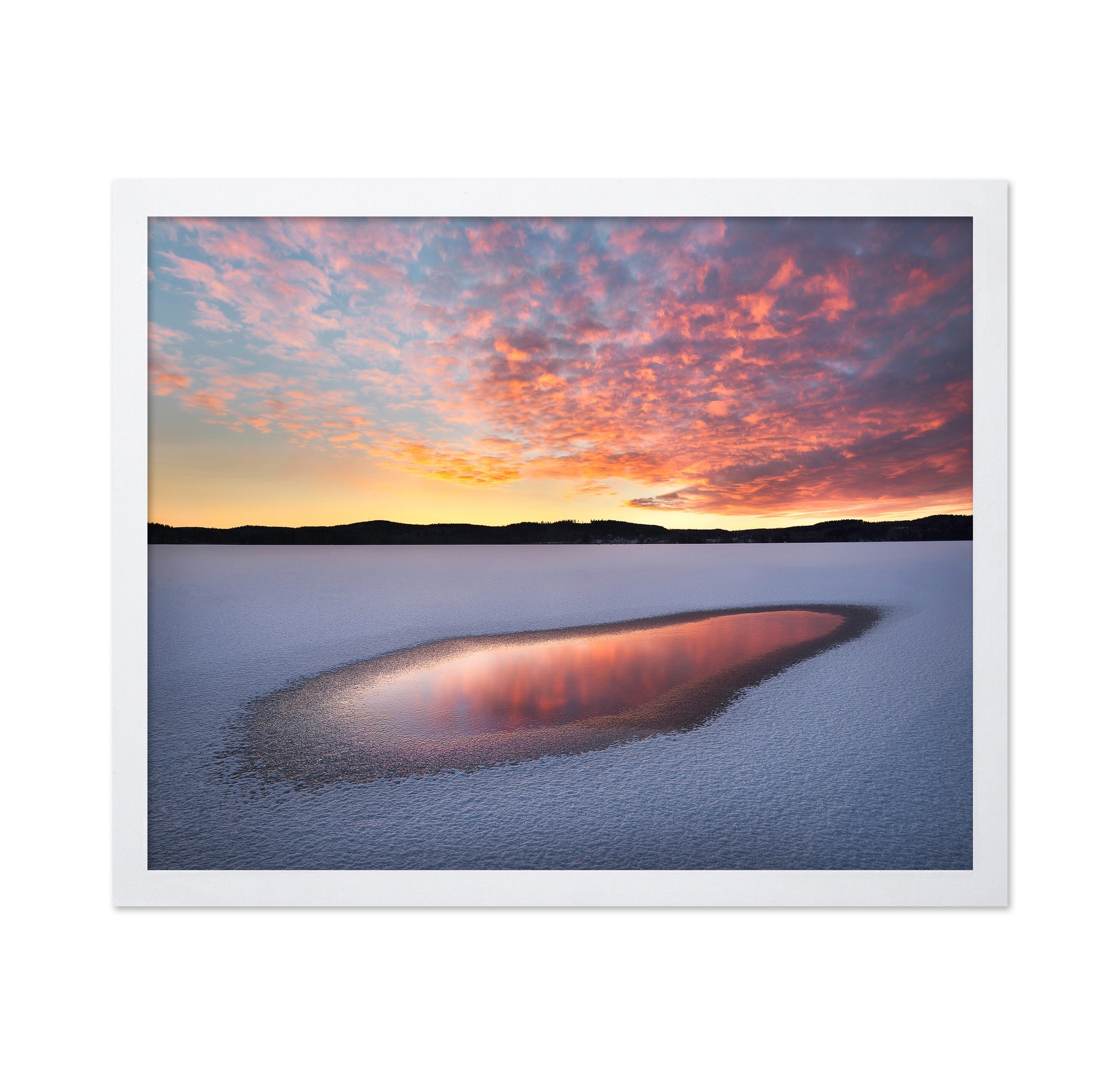 Frozen Lake Sunset