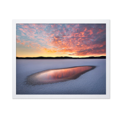 Frozen Lake Sunset