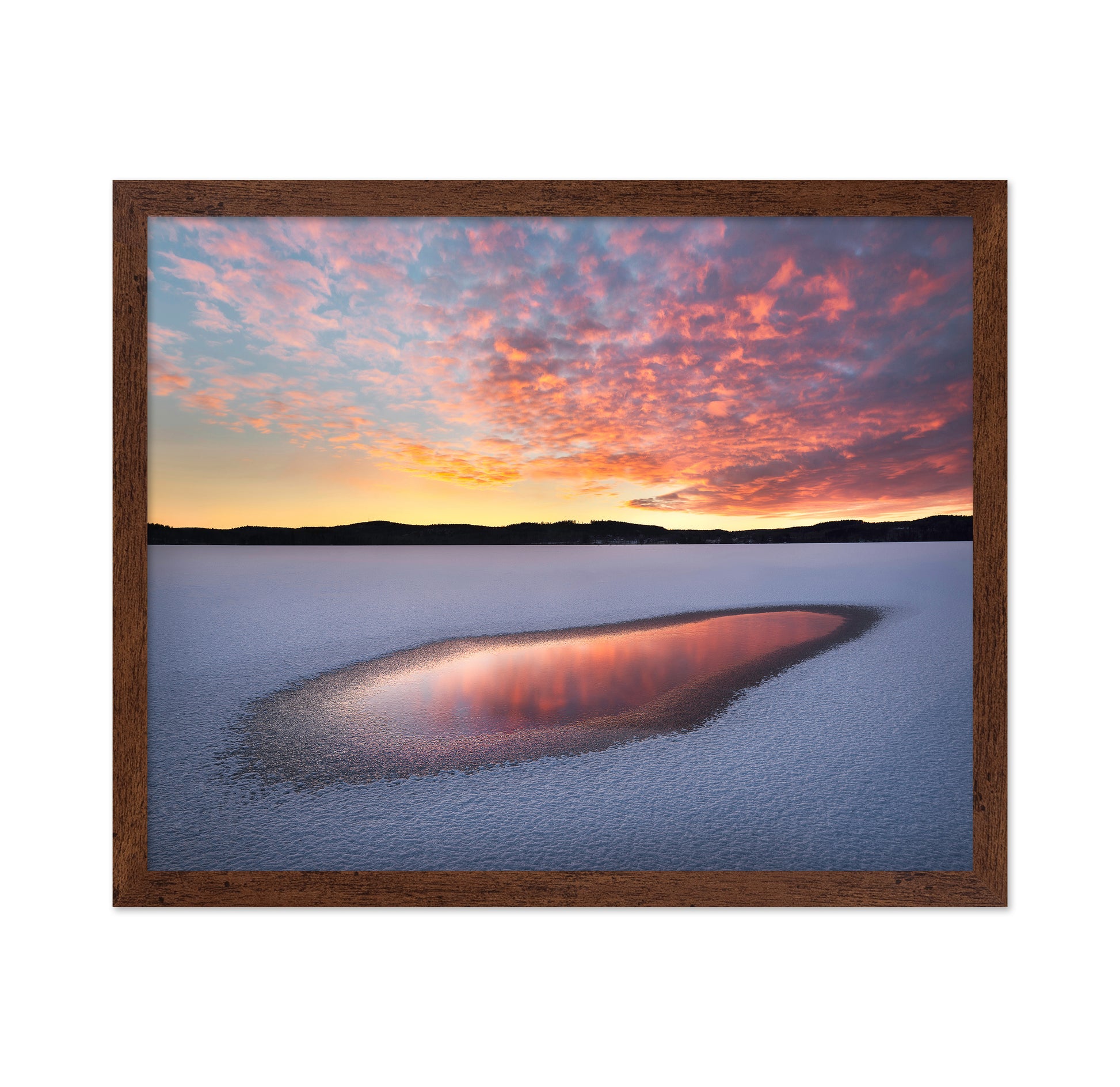 Frozen Lake Sunset