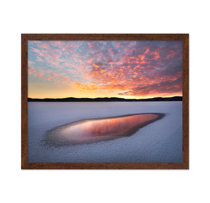 Frozen Lake Sunset