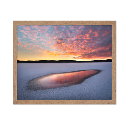 Frozen Lake Sunset