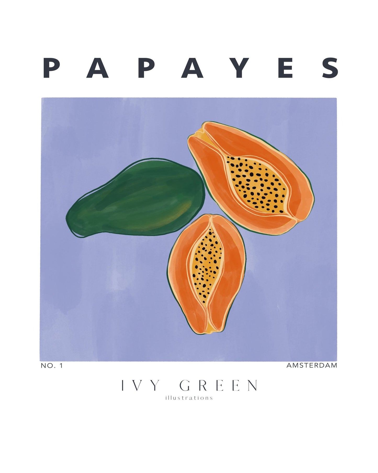 Papaya Fruit Poster