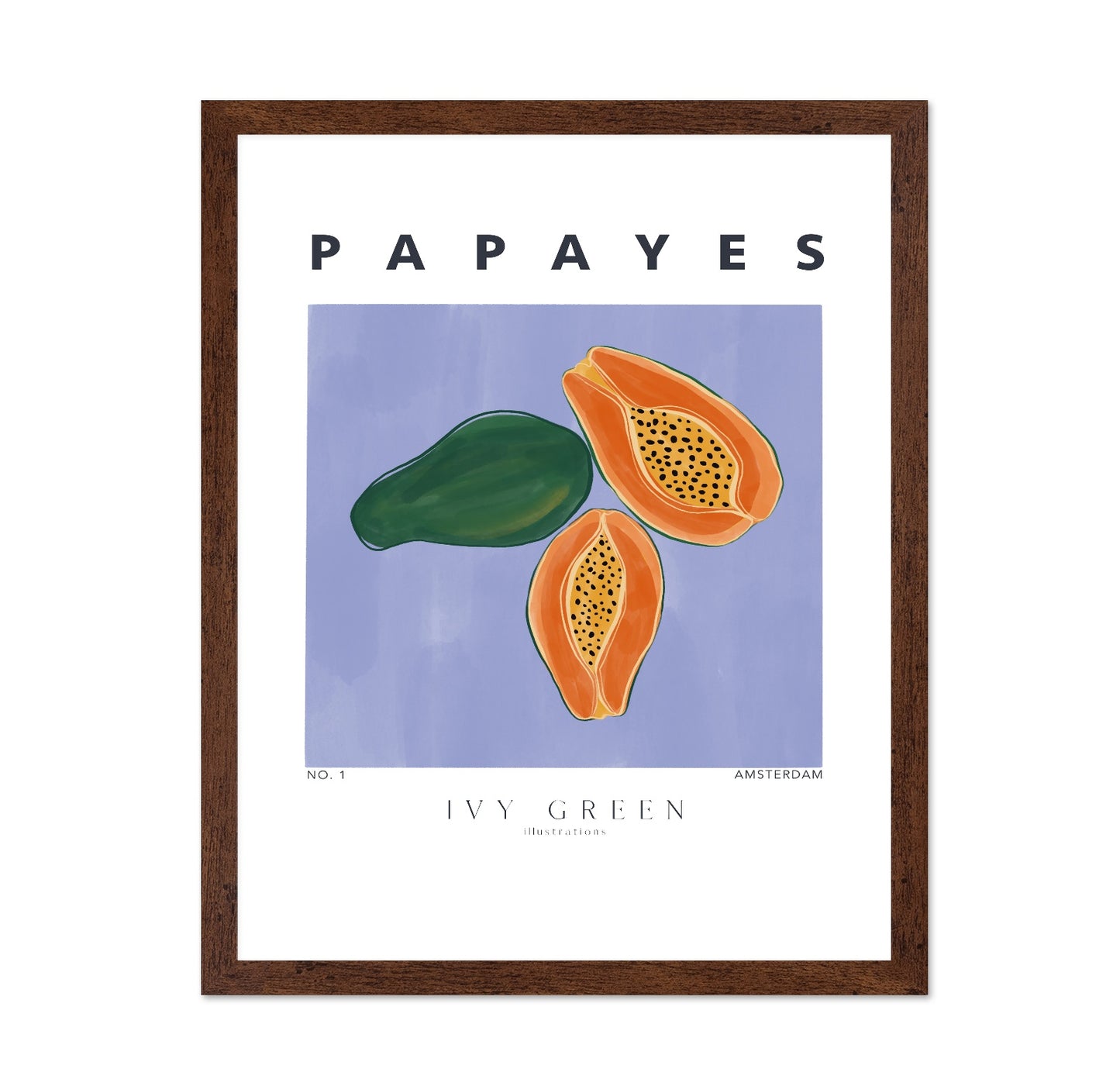 Papaya Fruit Poster