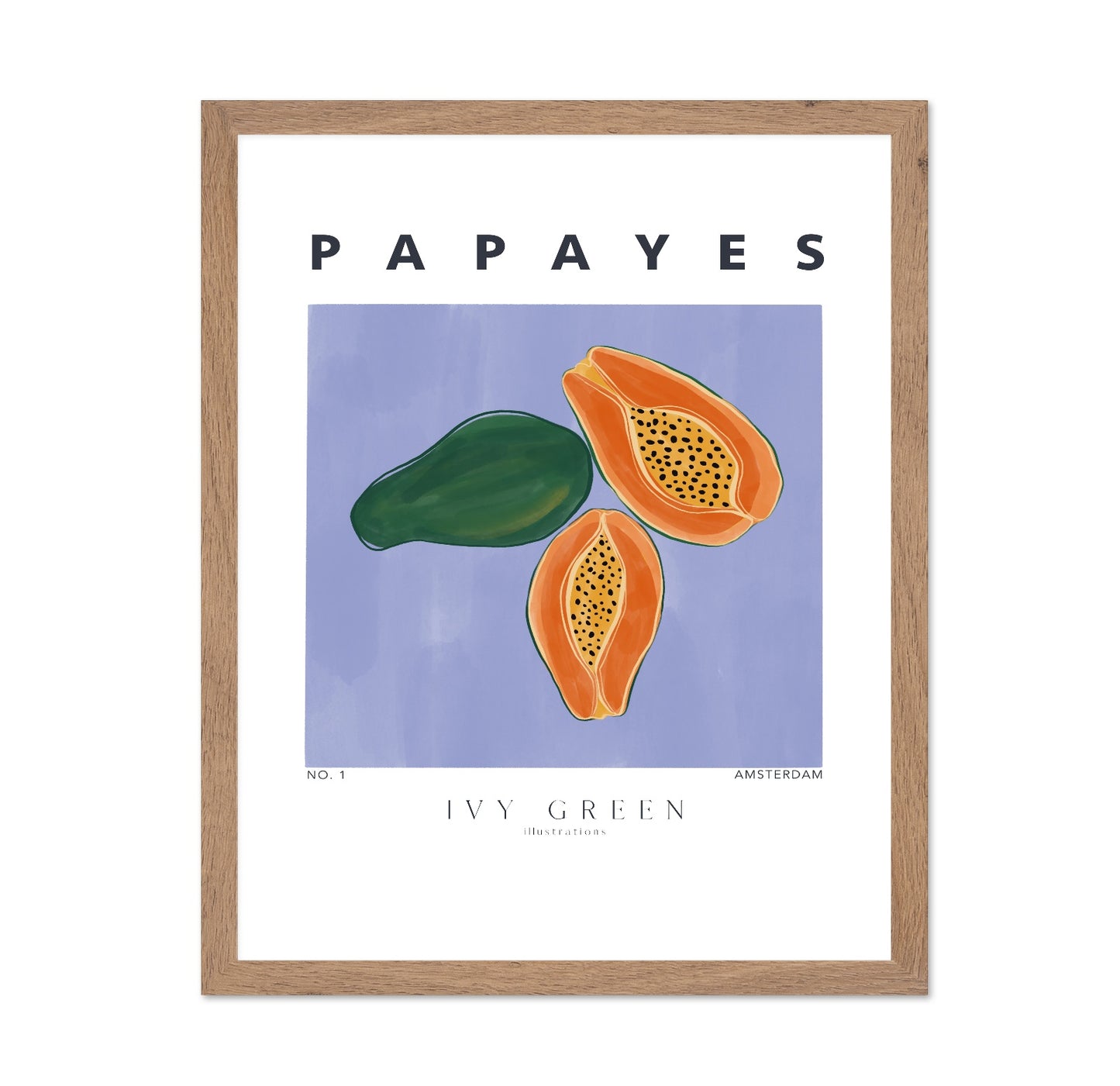 Papaya Fruit Poster