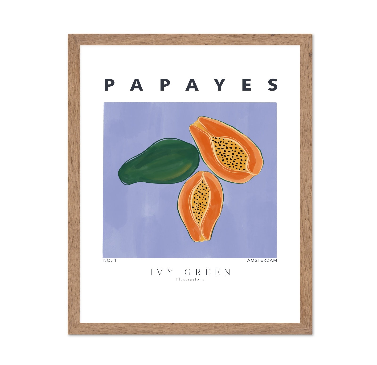 Papaya Fruit Poster