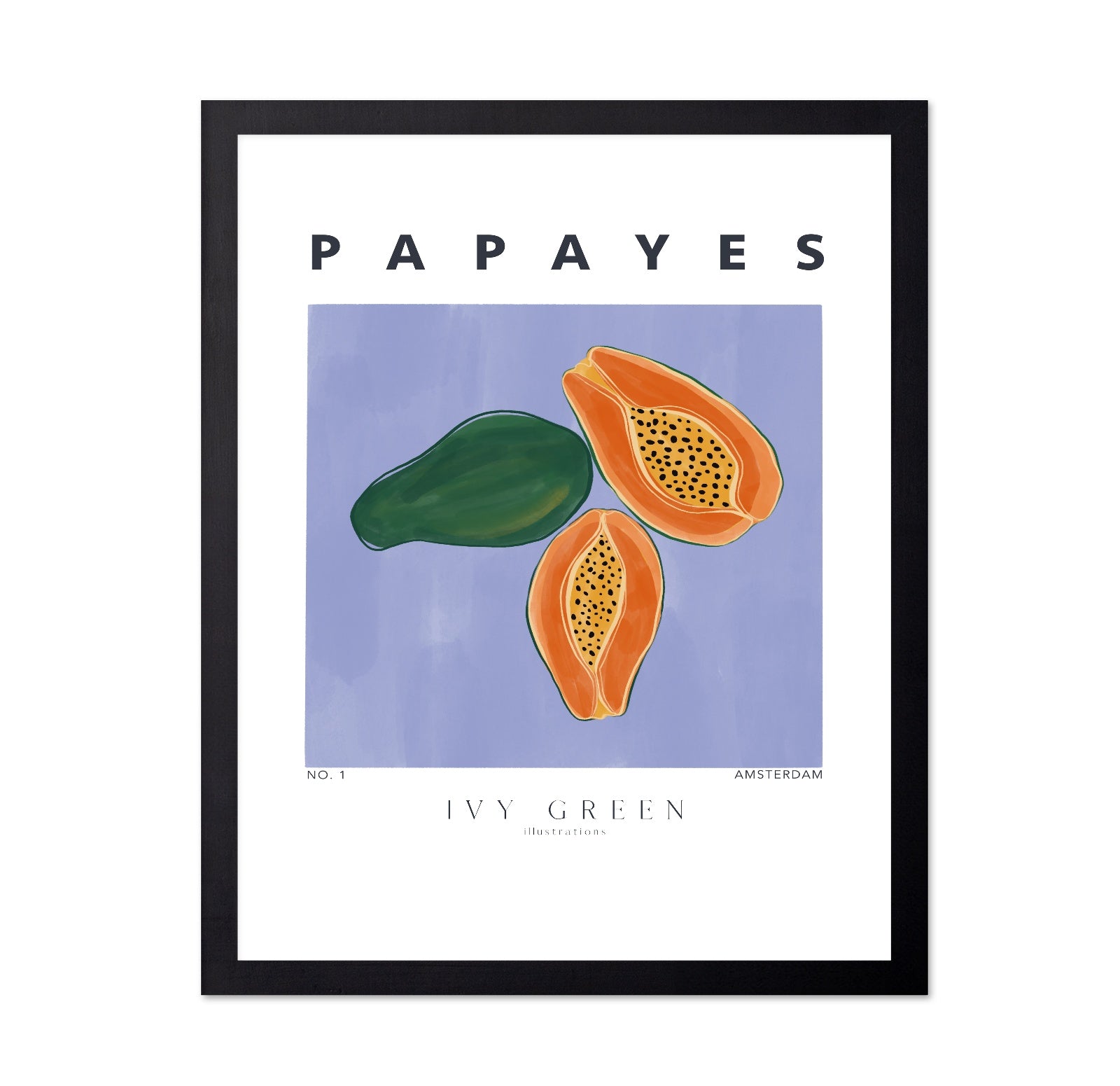 Papaya Fruit Poster