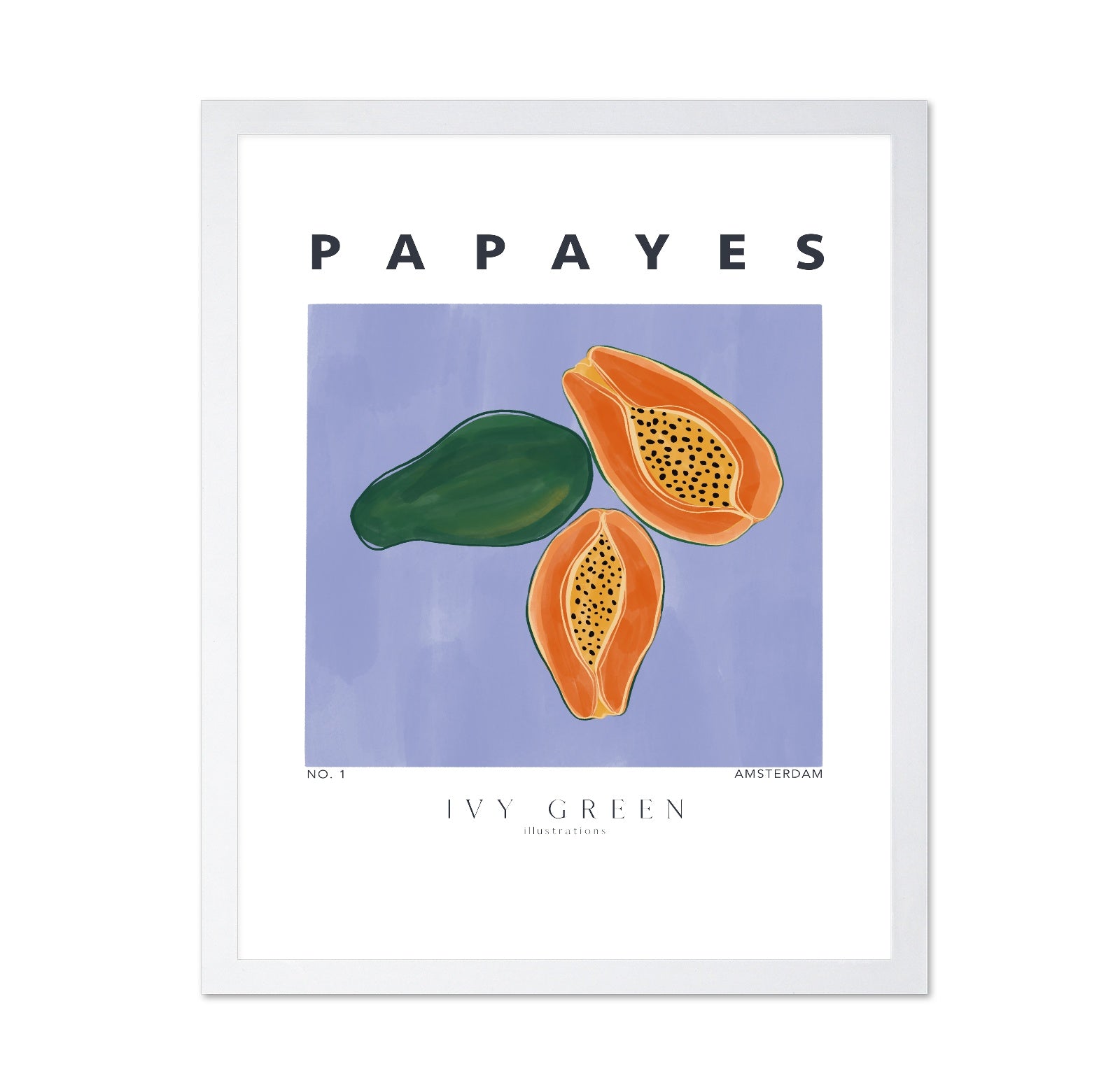 Papaya Fruit Poster