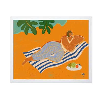Beach Resting Woman