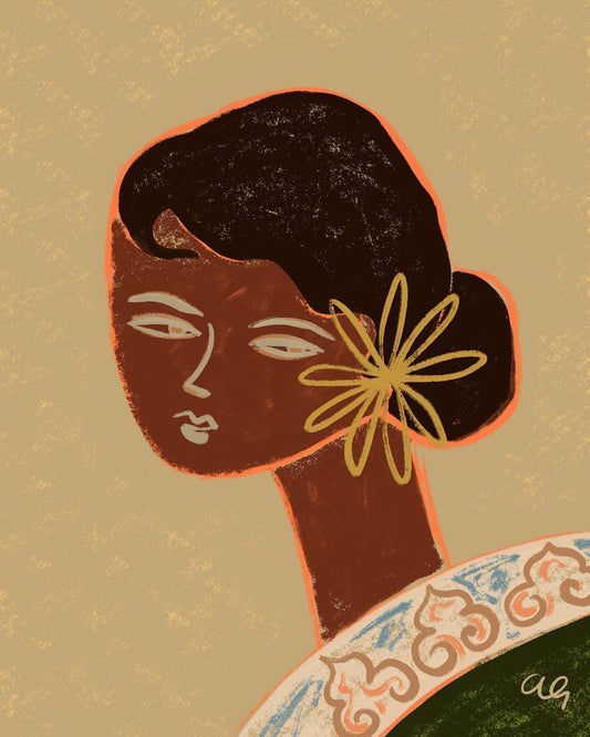 Golden Flower Portrait